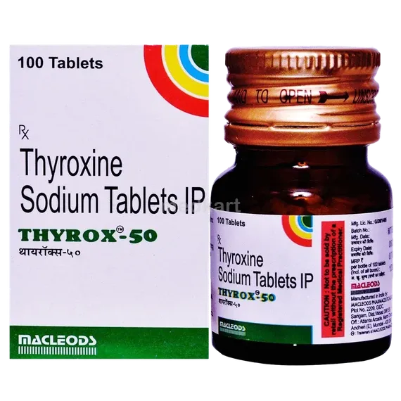 thyrox 50mcg tablet 100's